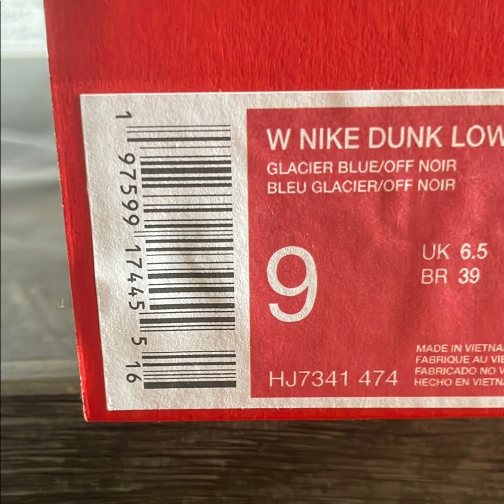 Nike Dunk Low - Glacier Blue and Off Noir